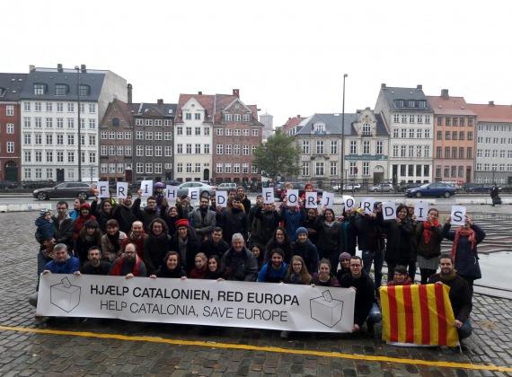 Manifestació a Thorvaldsens Plads, Copenhaguen (21 d'octubre de 2017)